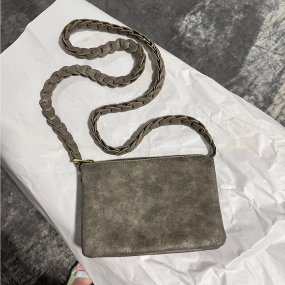 ANTHROPOLOGIE Valerie Braided Strap Distressed Crossbody Purse - Picture 2 of 12